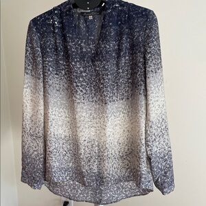 Rose & Olive Women's Blue and Cream Gradient Blouse